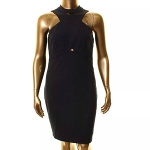 GUESS NWT Women's Crisscross Halter Party Sheath Dress Black Size 2